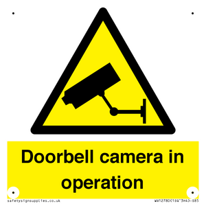 Doorbell camera in operation
